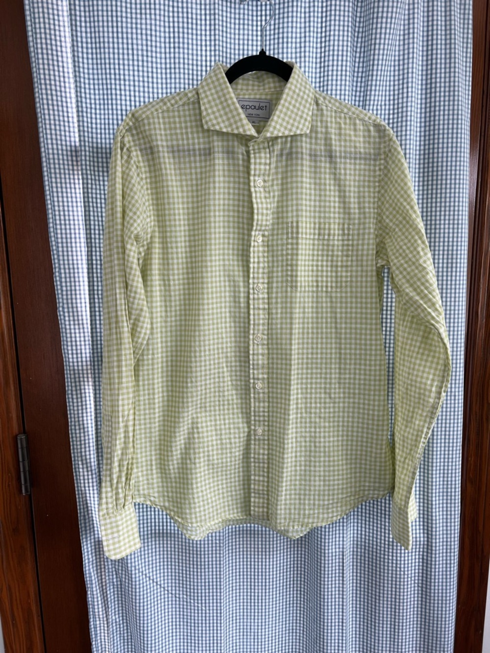 Light Green Gingham Button-Down Shirt by Eton
